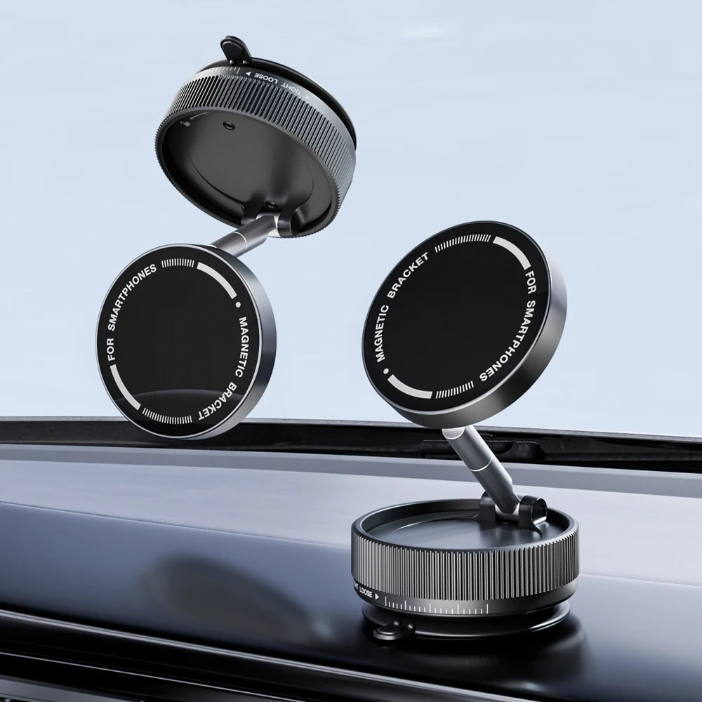 2025 New Vacuum Magnetic Suction Phone Holder Mount Foldable Retractable Double-Sided Magnetic Phone Holder for All Phones