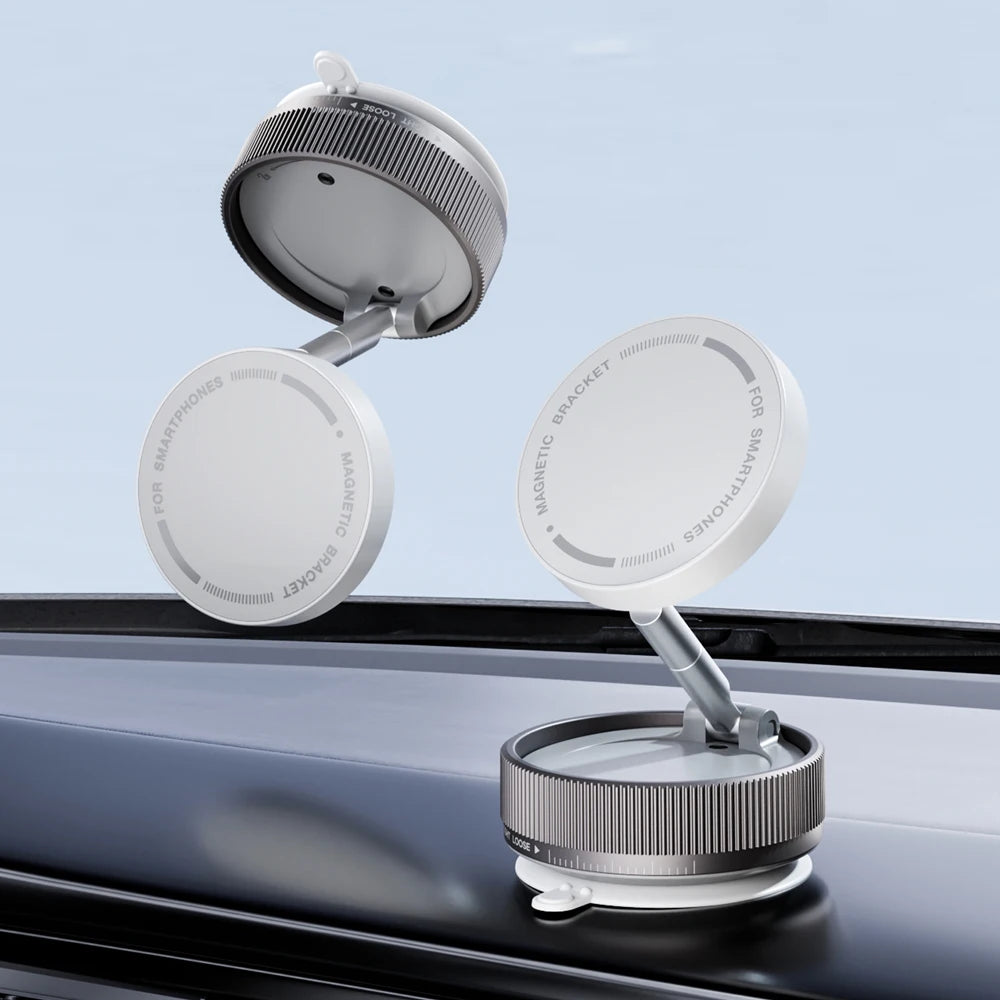 2025 New Vacuum Magnetic Suction Phone Holder Mount Foldable Retractable Double-Sided Magnetic Phone Holder for All Phones
